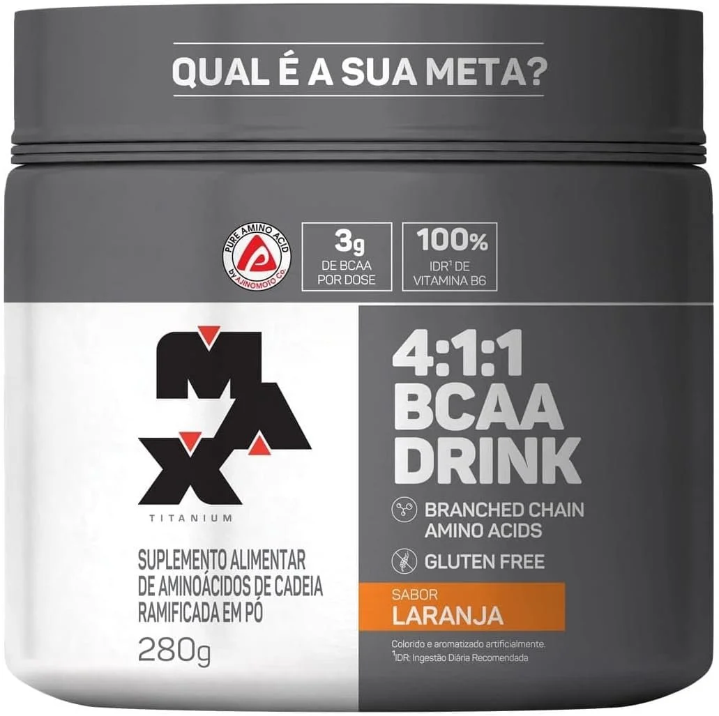 Max Titanium 4:1:1 Bcaa Drink (280G) – Sabor Laranja