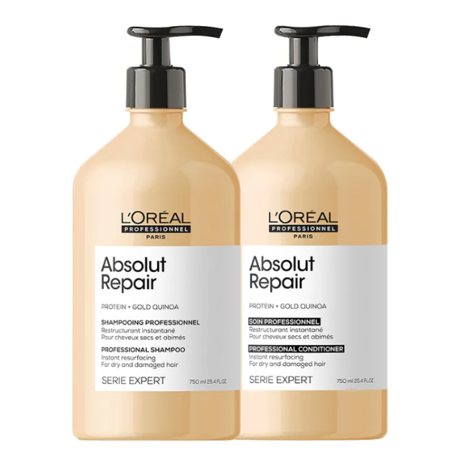 Kit Loreal Absolut Repair Shampoo 750ml e Condicionador 750ml