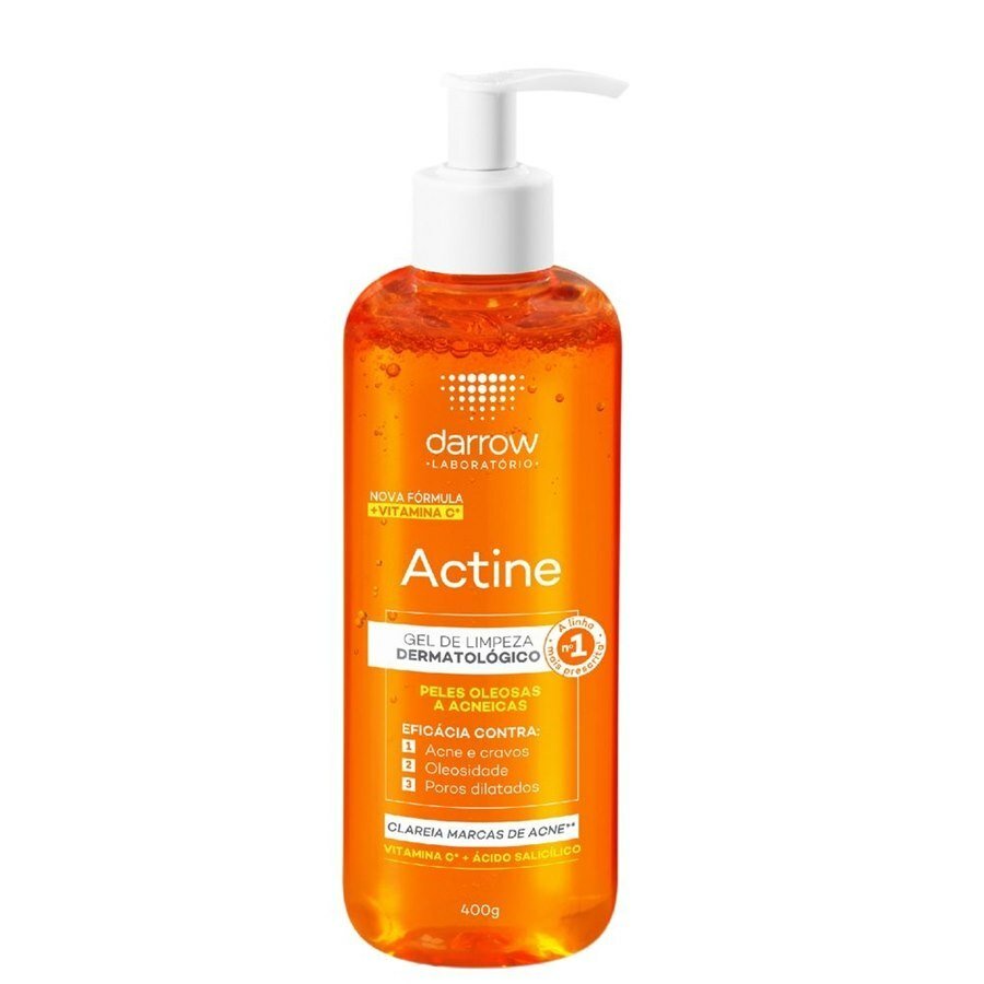 Gel De Limpeza Actine Facial Para Pele Acneica Darrow 400g