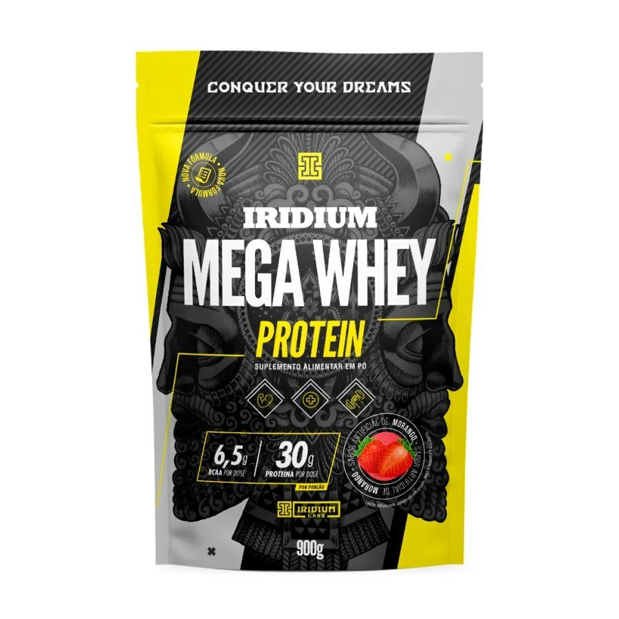 Mega Whey Protein Sabor Morango Iridium Labs 900g