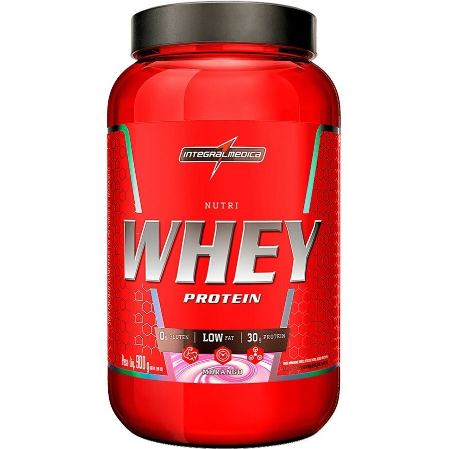 Nutri Whey Sabor Morango Pote 900g