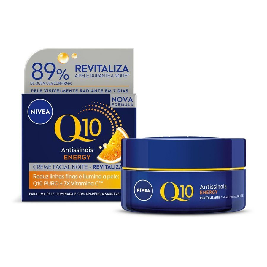 Creme Facial Antissinais Energy Noite Nivea Q10 + Vitamina C 50g