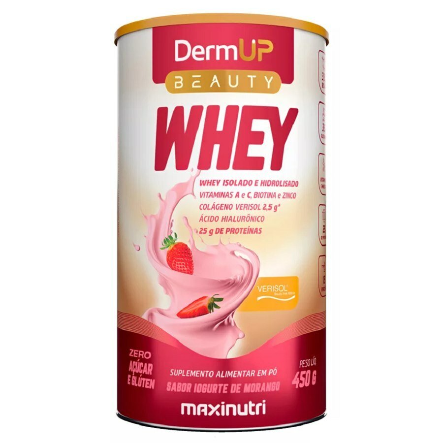 Dermup Beauty Whey Iogurte De Morango 450g
