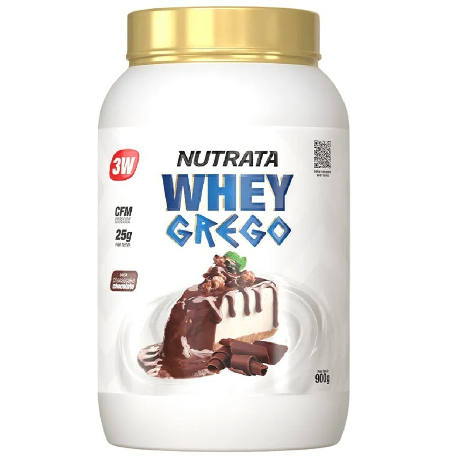 Whey Grego 3w Sabor Cheesecake De Chocolate Nutrata 900g
