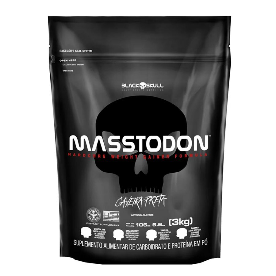 Hipercalórico Black Skull Masstodon Baunilha Refil 3kg
