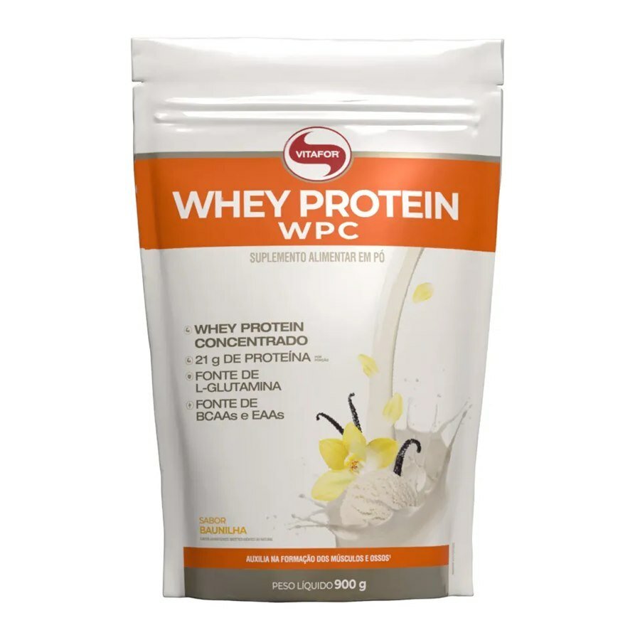 Whey Protein Wpc Pouch Vitafor Baunilha 900g