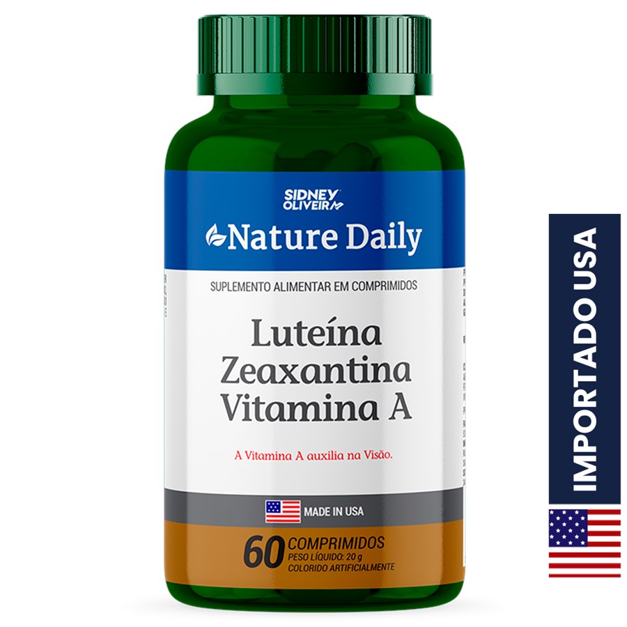 Luteína + Zeaxantina + Vitamina A Made In Usa Nature Daily 60 Comprimidos